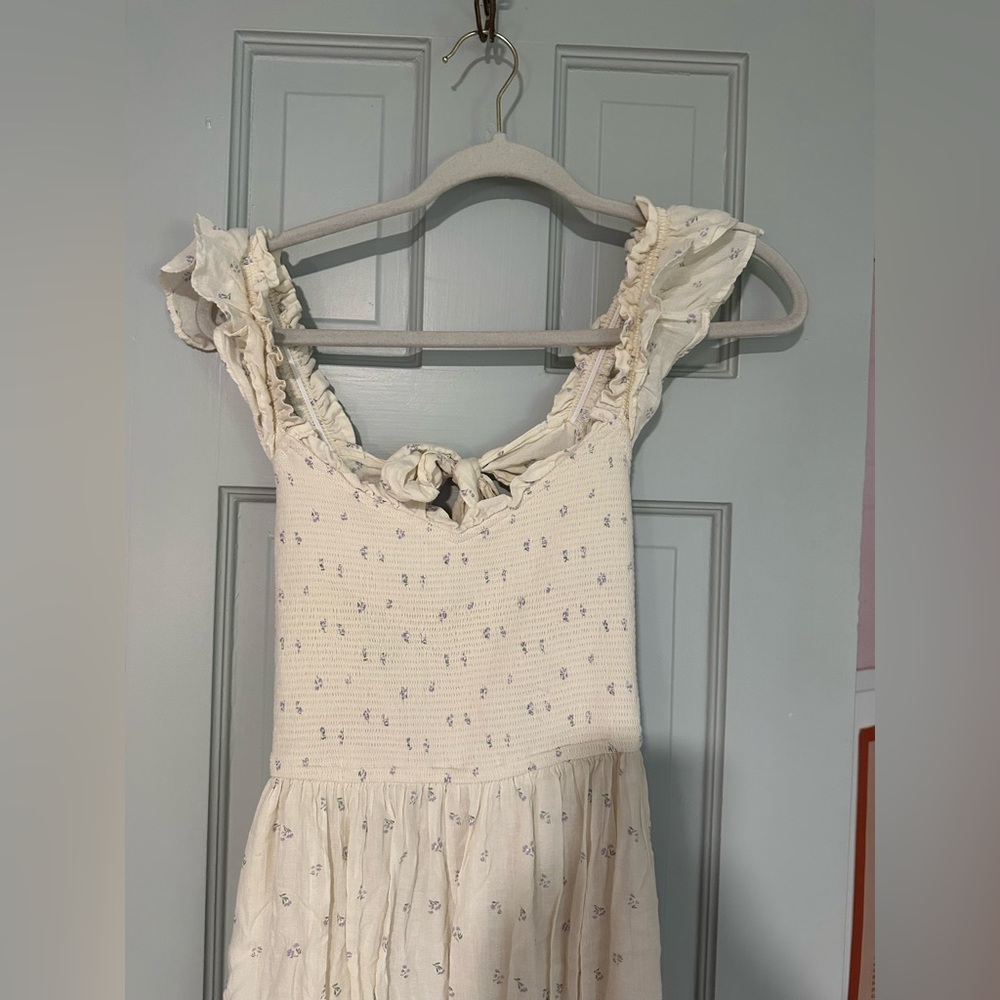 American Eagle Yellow Floral Maxi Dress SIZE MEDIUM